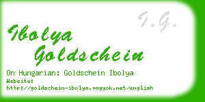 ibolya goldschein business card